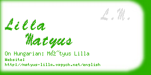 lilla matyus business card